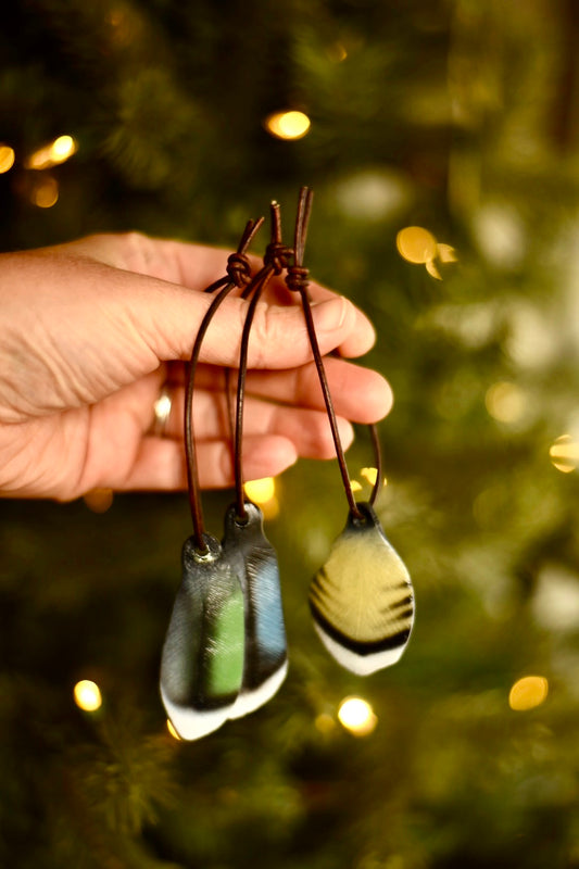 Wood Duck Flank Feather Ornament