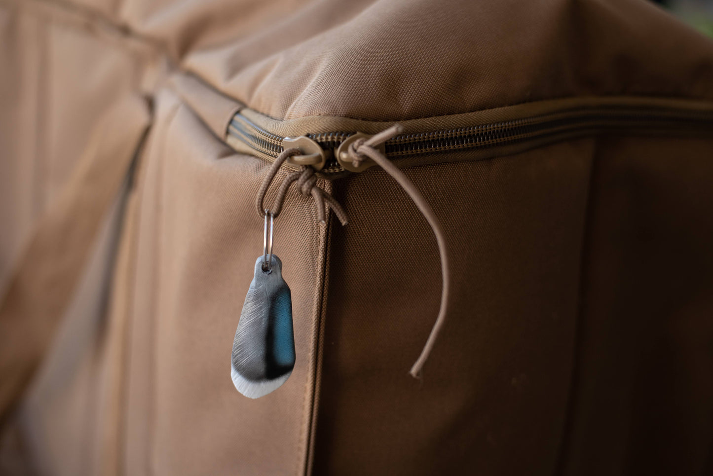 Mallard Speculum Feather Keychain