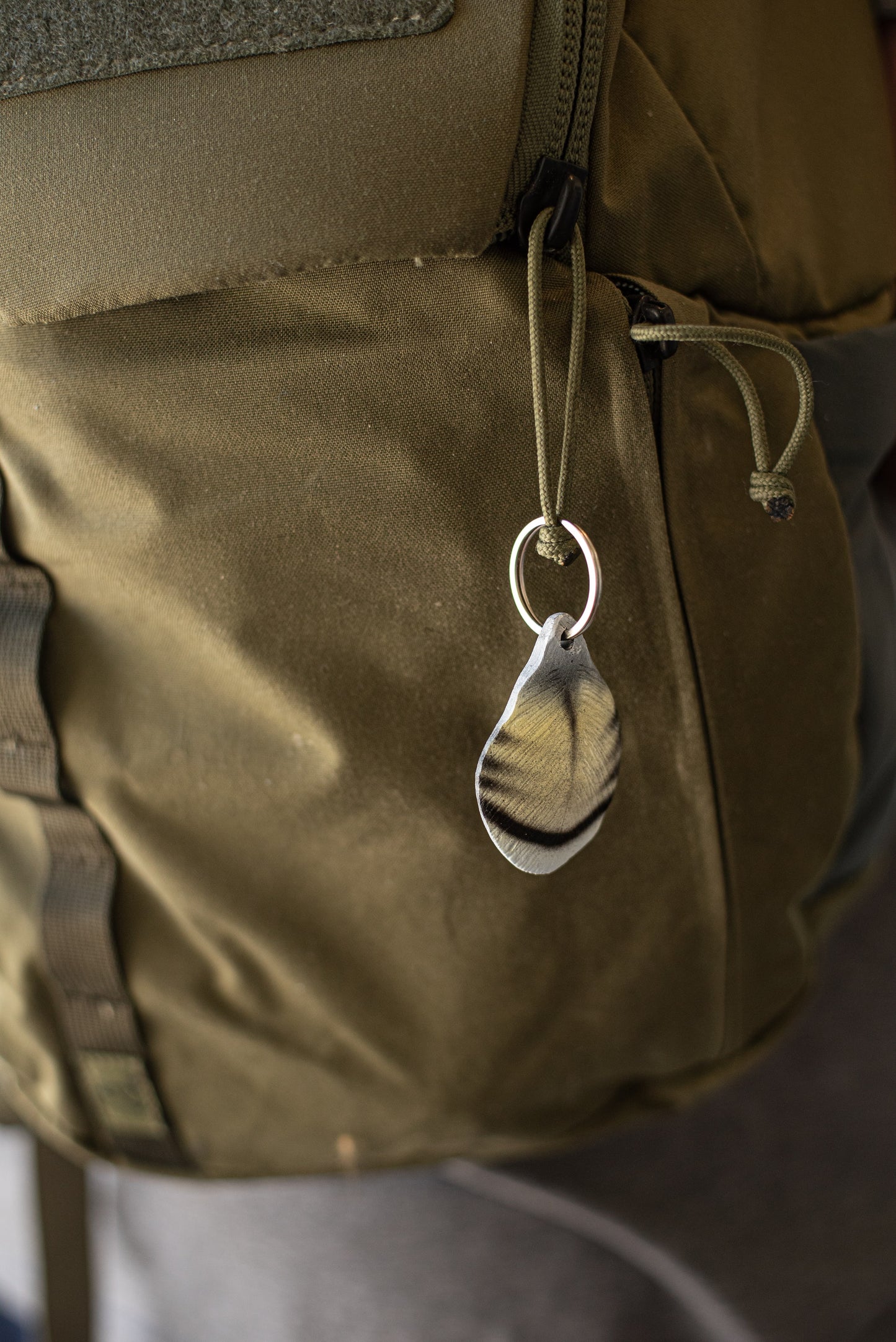 Wood Duck Flank Feather Keychain