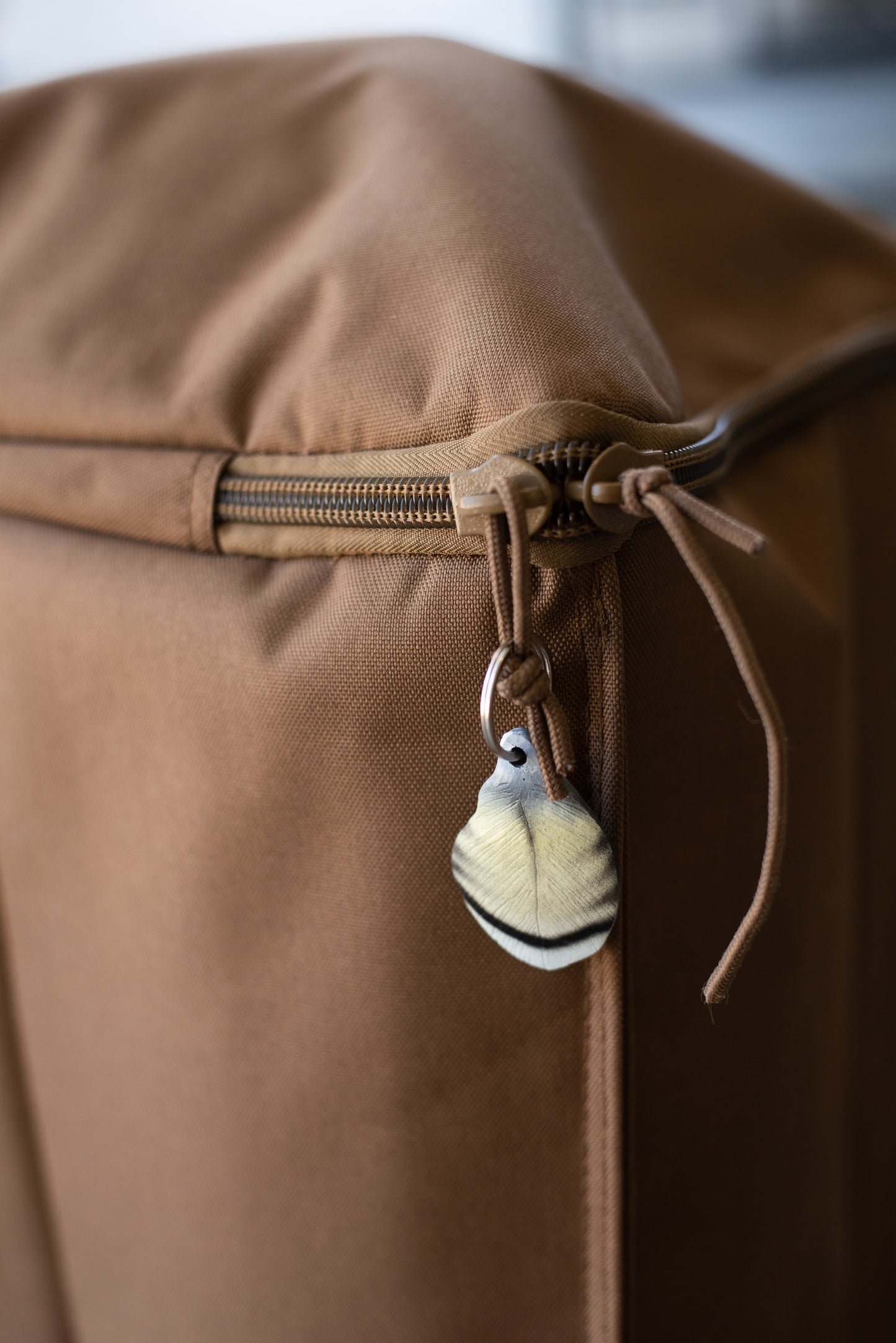 Wood Duck Flank Feather Keychain