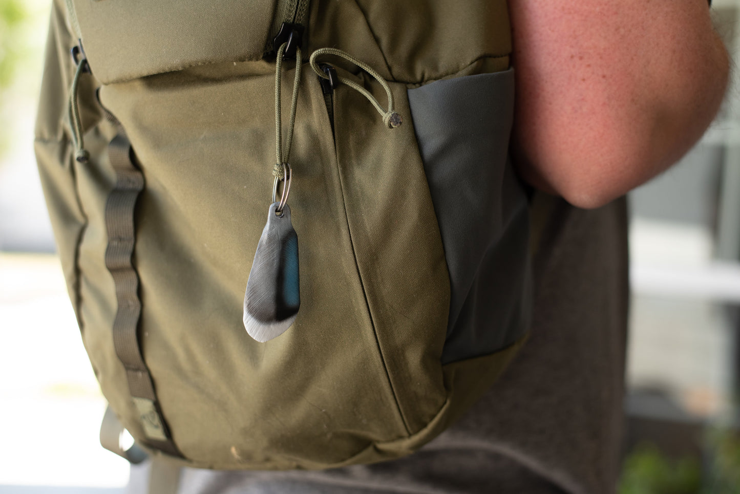 Mallard Speculum Feather Keychain